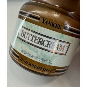 Yankee Candle Retired Black Band *BUTTERCREAM*  Small with Lighthouse Topper